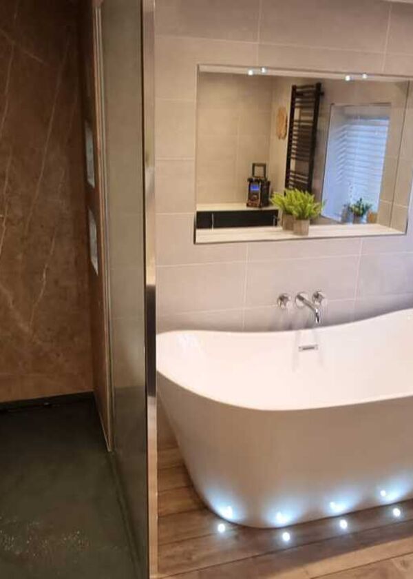 After photos - Modern bath and shower installation After photos - Modern bath and shower installation