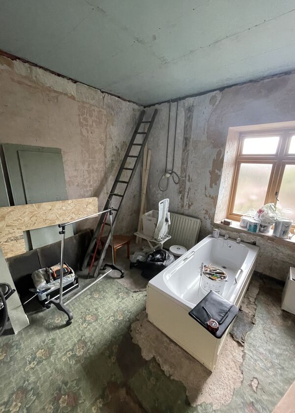 Before photos - Unfinished bathroom